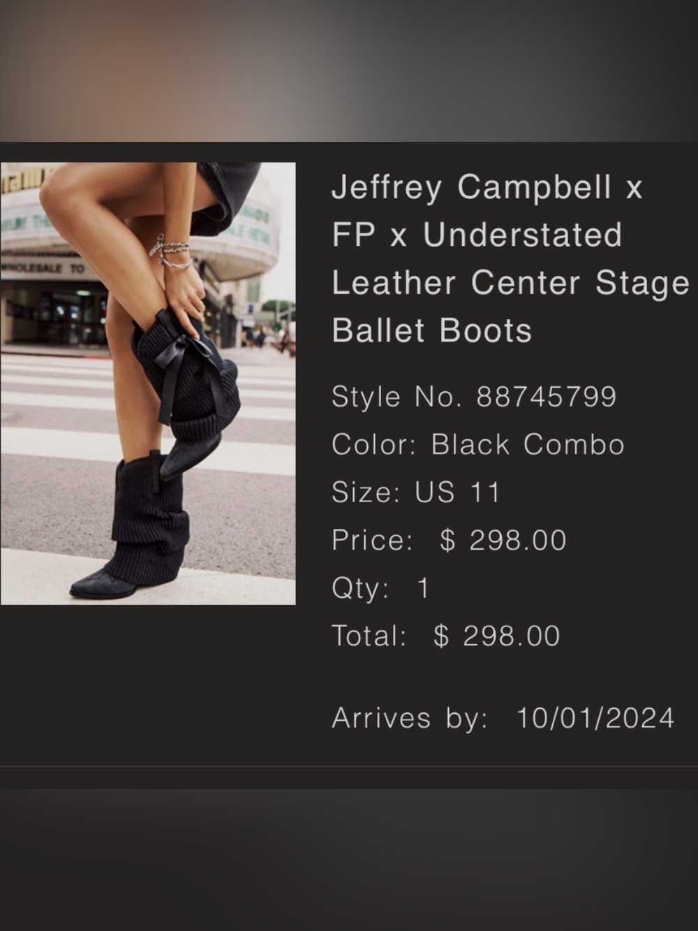 Jeffrey Campbell Black Knit Ribbon Ballet Boots